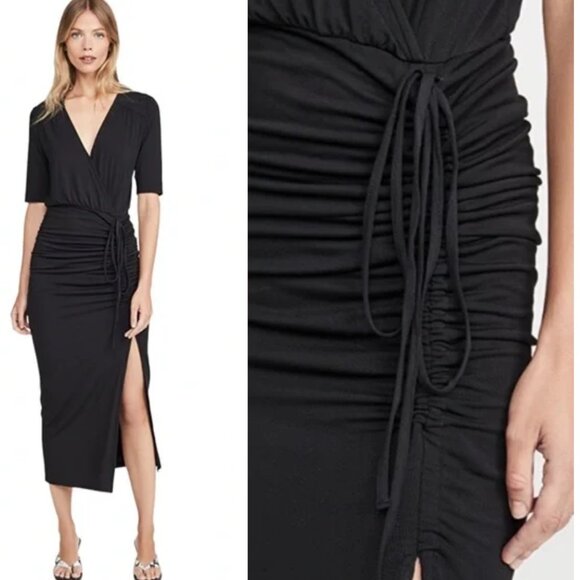 VERONICA BEARD draped jersey Mariposa dress sz S Midi - Picture 1 of 6